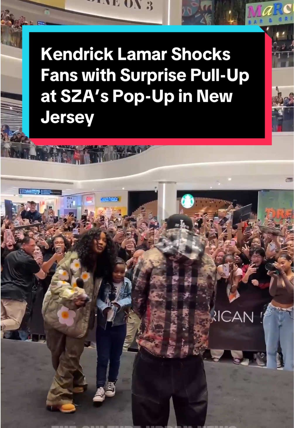 Kendrick Lamar just popped out at SZA’s event in Jersey today—nobody saw this coming! #KendrickLamar #SZA #TDE #PopUpEvent #EastRutherford #HipHopTok #MusicNews #SurpriseAppearance #ViralMoment #FYP #TheCultureUrbanNews
