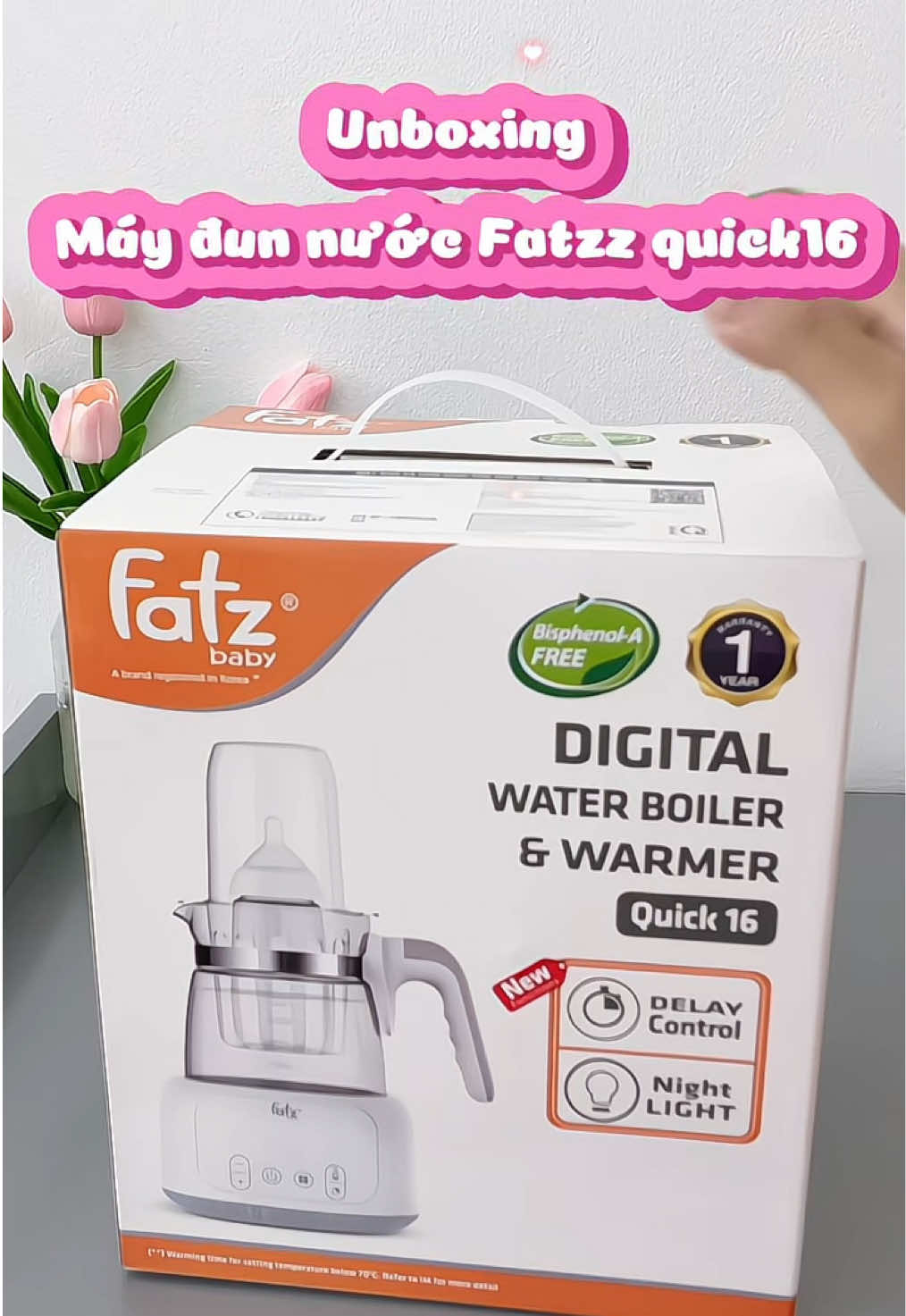 Unbox máy đun nước pha sữa Fatz baby quick16 cùng mẹ Sóc nhen🥰🍼 #maydunnuocphasua #fatzbaby #xuhuong #samdososinh #ivf 