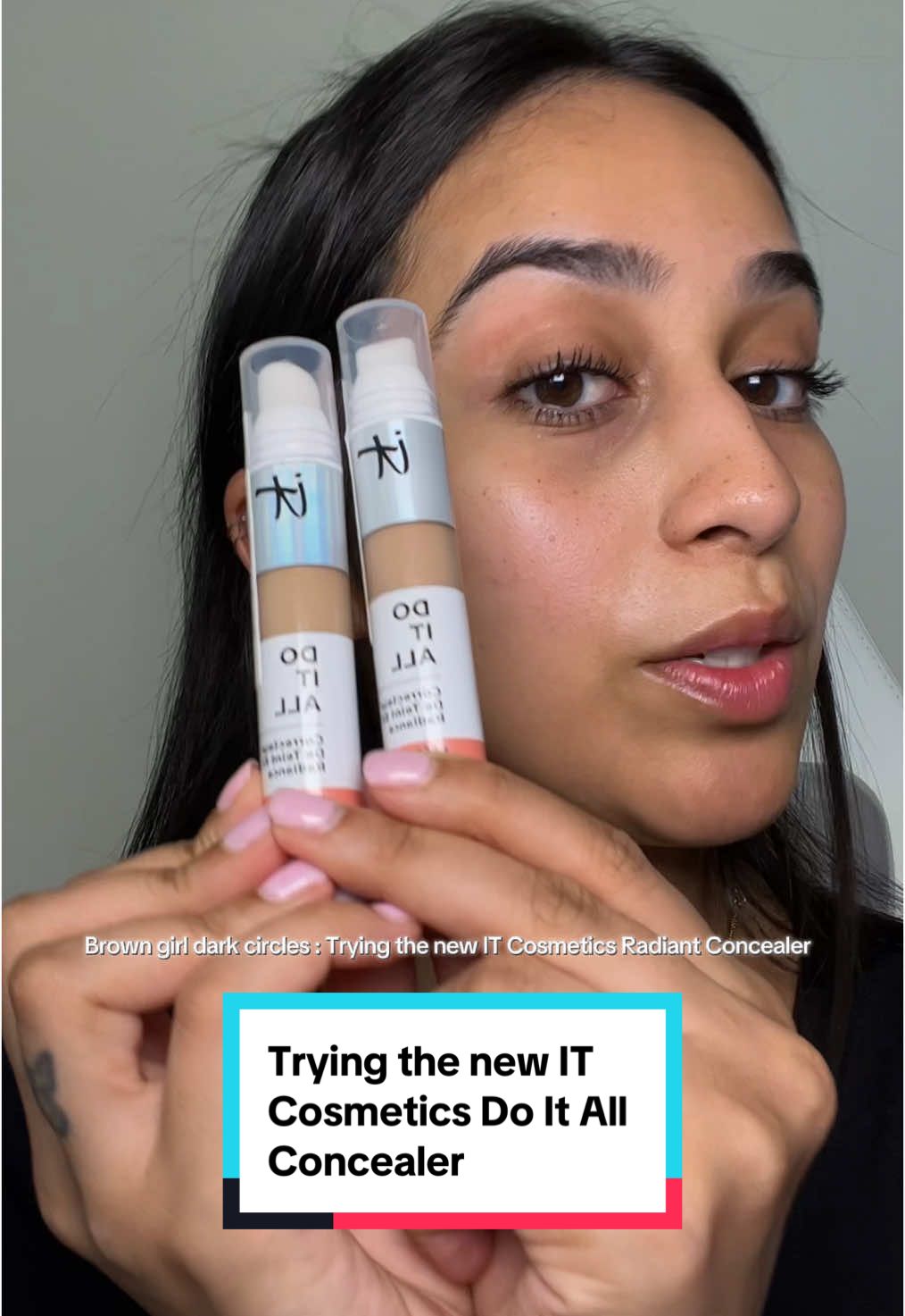 Trying the new IT Cosmetics concealer—it’s a serum-based formula that’s lightweight, hydrating, and giving serious glass skin vibes. I think it’s perfect for summer days when you want that radiant, fresh look without feeling heavy. I’m testing two shades: light medium warm and lightning medium neutral. Going to try this as a foundation next :) @IT Cosmetics #itcosmetics #itcosmeticsconcealer #BeautyTok #brownskinmakeup #concealershadematch #doitallradiantconcealer #darkcircles #concealershadematch #darkcirclesconcealer #darkundereyes #colorcorrector #concealer #brownskinfriendlymakeup #brownskinconcealer #radiantconcealer #makeuptok 