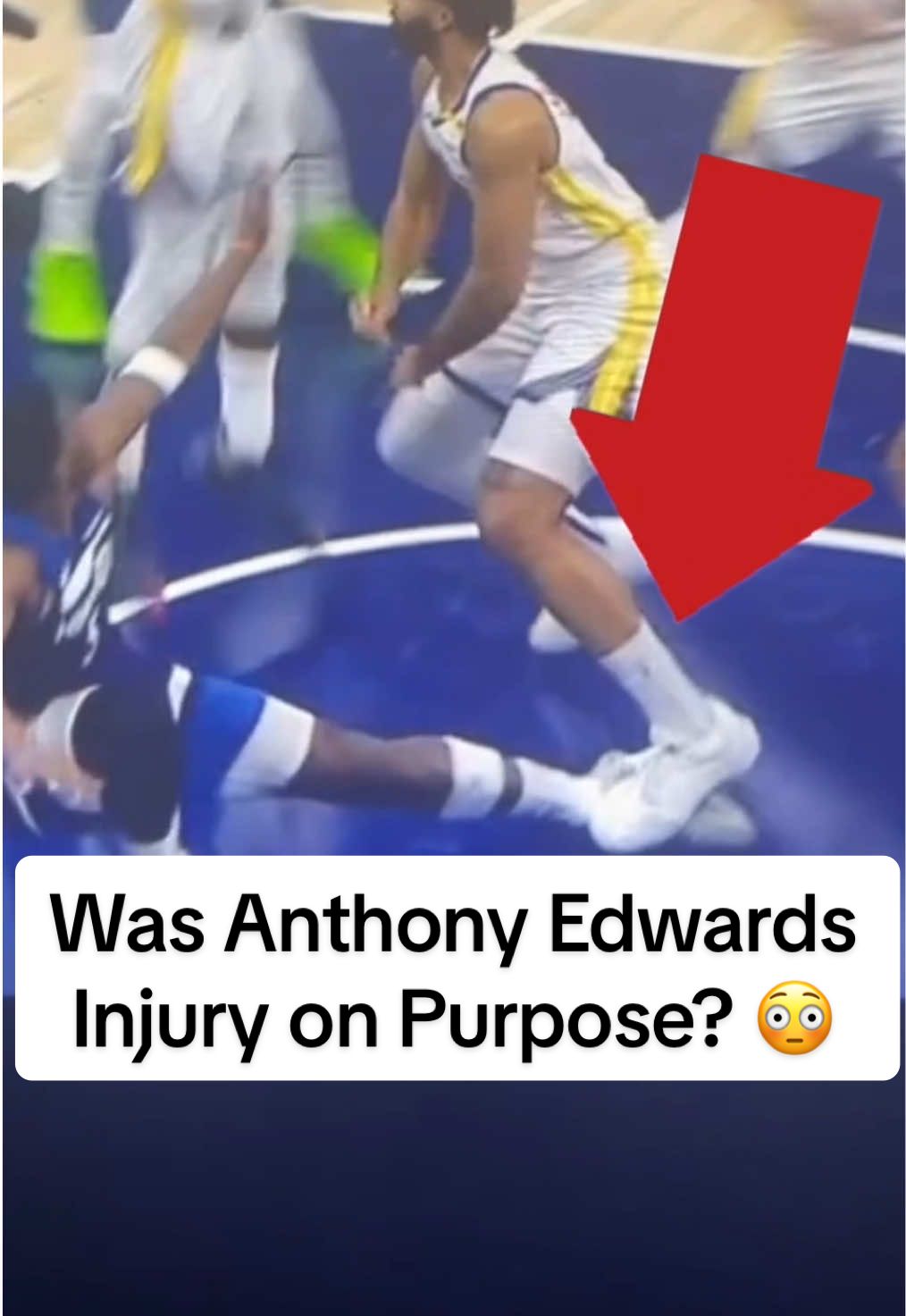 Anthony Edwards goes down with an ankle injury after a Warriors defender steps on his foot. Steph Curry’s reaction from the bench has fans talking. Coincidence or something more? 🤔Anthony Edwards goes down with an ankle injury after a Warriors defender steps on his foot. Steph Curry’s reaction from the bench has fans talking. Coincidence or something more? 🤔  #AnthonyEdwards #StephCurry #NBAPlayoffs #Warriors #Timberwolves #NBAInjury #BasketballDrama #Game2Incident #NBATalk #TikTokSports