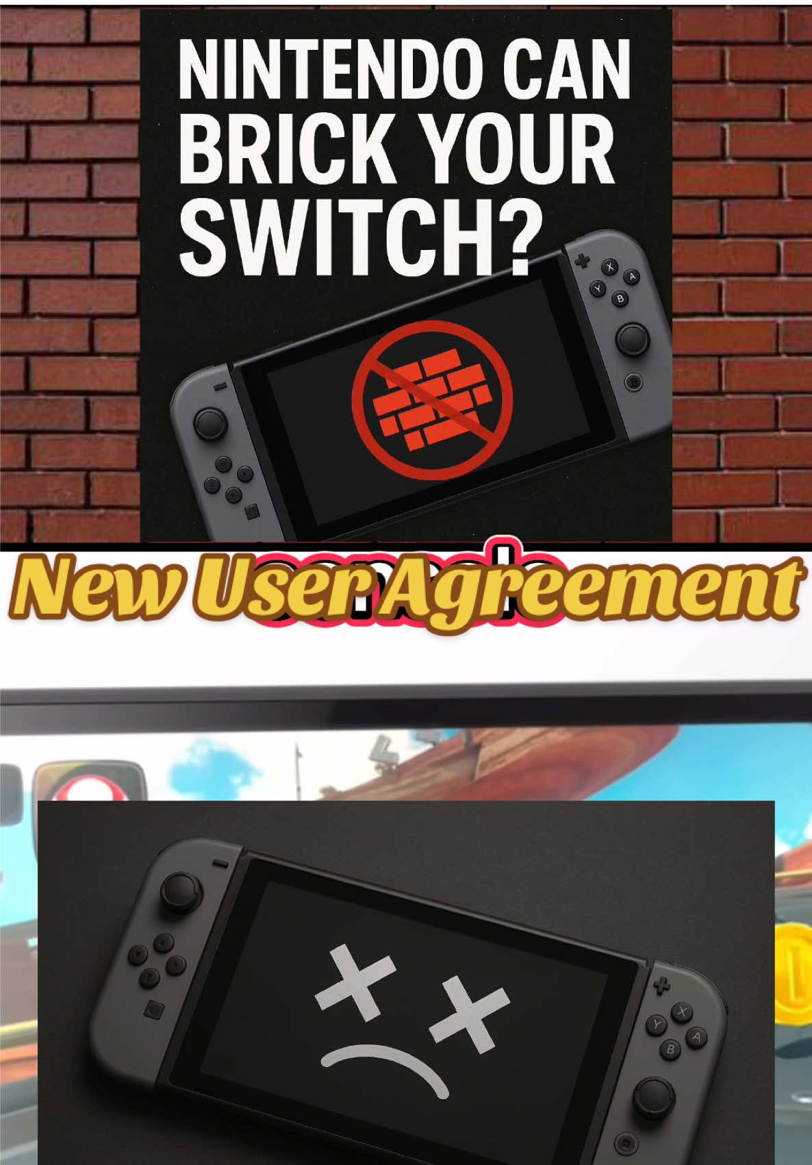 Nintendo can Brick your Switch?! #nintendo #switch #switch2 #nintendoswitch2 #useragreement #nintendoswitchonline #privacypolicy #evesdropping #hacking #modding #sus #update #gamingnews #gamer #GamingOnTikTok 
