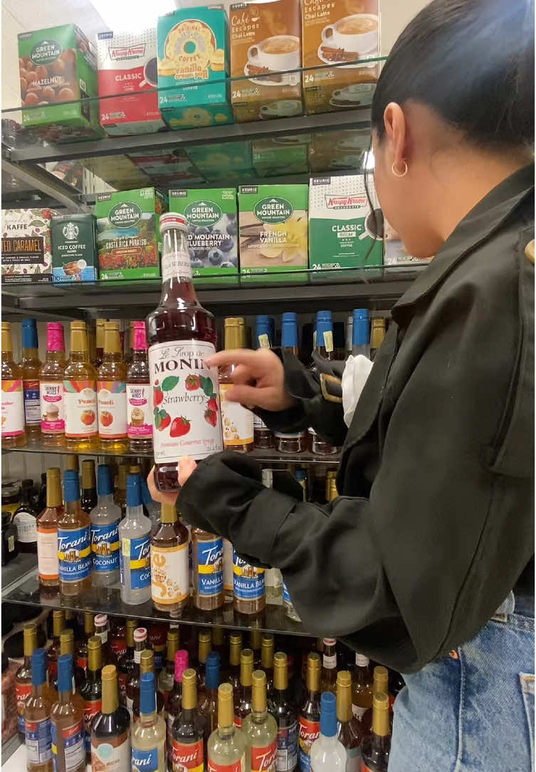I personally just come here for the Monin coffee syrups ✨🤭 #coffeesyrups #marshallsfinds #icedcoffeeathome 