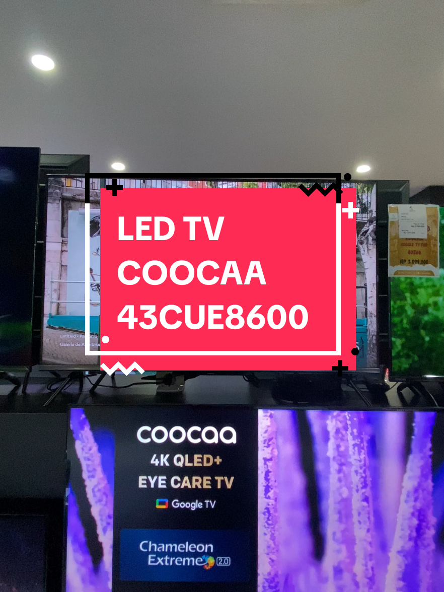Lebih dari sekadar TV, Coocaa 43CUE8600 hadir dengan teknologi canggih dan tampilan yang elegan! Smart TV 43 inci ini sudah Android TV certified, punya resolusi 4K UHD, Dolby Audio, dan akses langsung ke YouTube & Netflix. Cocok buat streaming, gaming, dan hiburan keluarga tanpa batas. Cerdas, stylish, dan terjangkau — itulah Coocaa 43CUE8600! #Coocaa43CUE8600 #CoocaaTV #SmartTV43Inch #AndroidTV #CoocaaIndonesia #4KTV #TVCanggih #LEDTVTerbaik #HomeEntertainment #TechLifestyle #TVUntukKeluarga #smartliving 