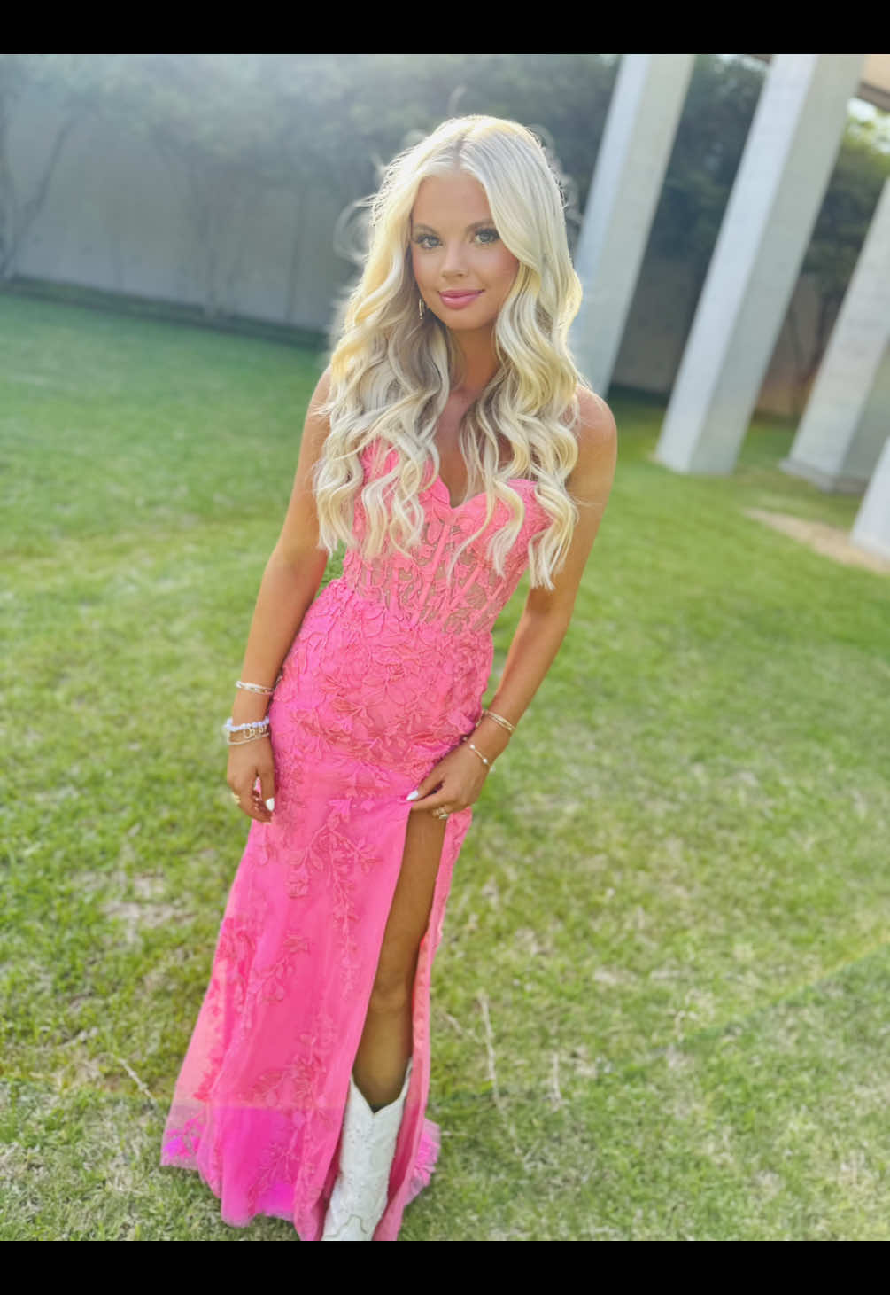 Get Ready for Prom with Add 🩷 #getreadywithme #prom #senior #grwm #hair #girlmom 