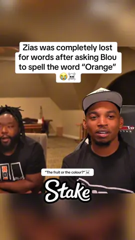 Zias was completely lost for words after asking Blou to spell the word “Orange” #zias #ziasnblou #blou 