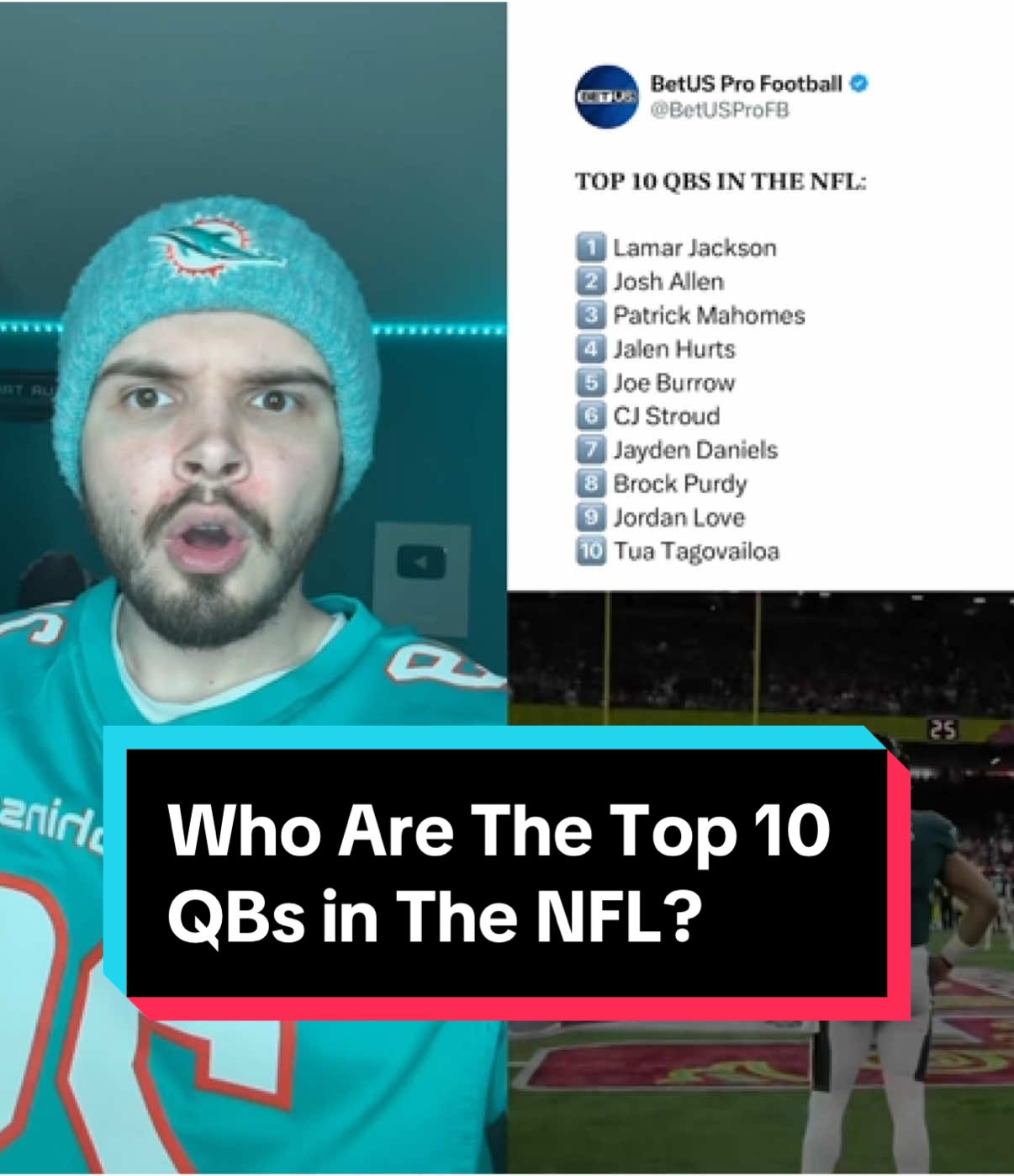 #duet with @BetUS_Sports #NFL Who Are Your Top 10 QBs in NFL? #nfltrending #nflviral #top10 #trending 