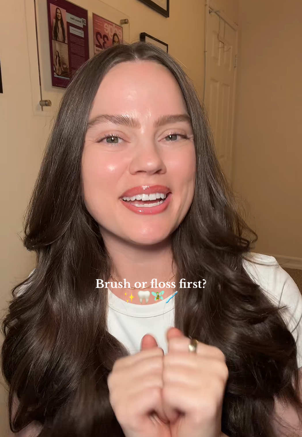 What order do you do?✨🦷🧚🏻🪥 #brush #floss #teethcleaning #fyp