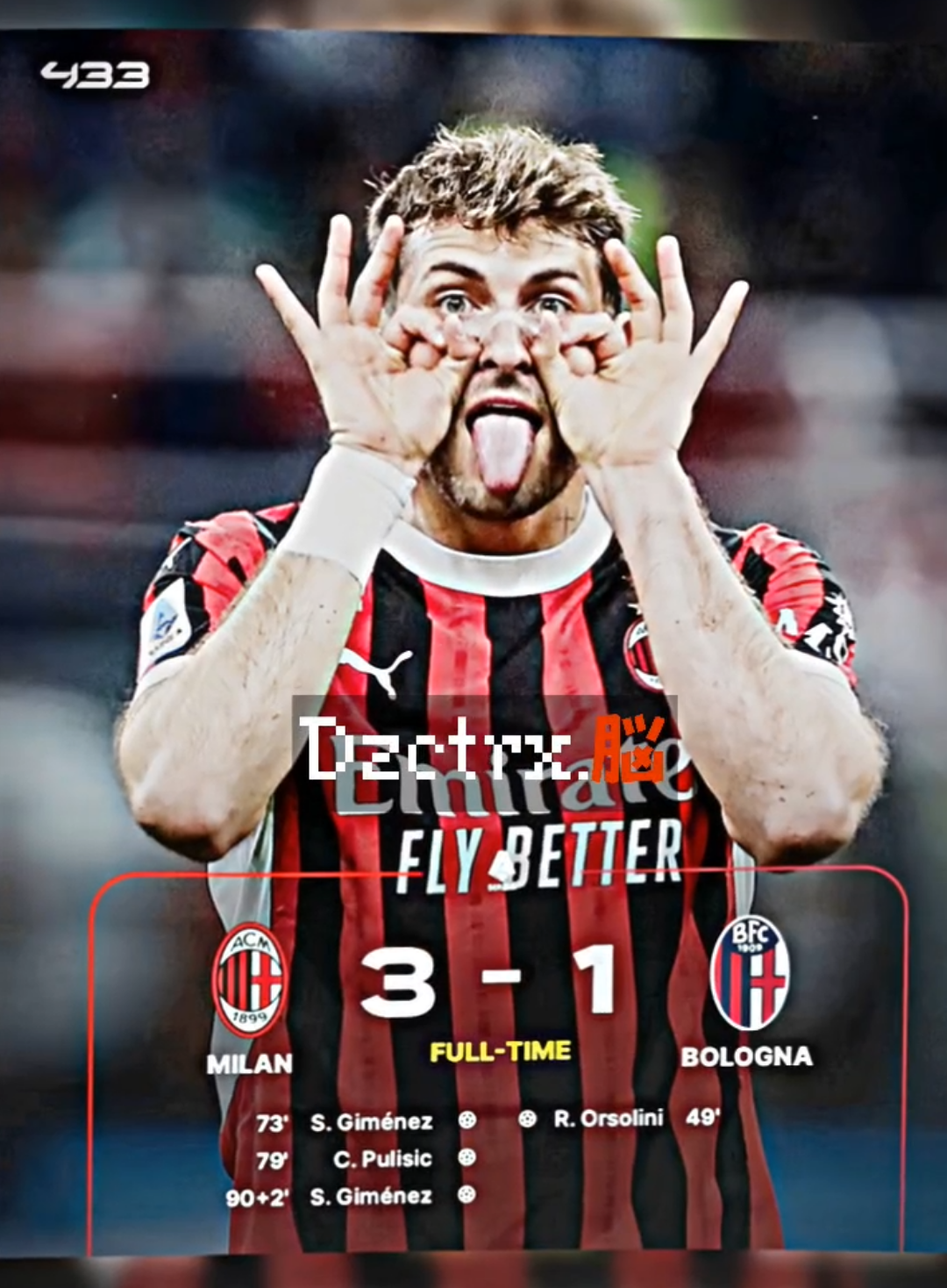 Di Serie A aja kalah apalagi final Copa 🤭   #acmilan #bologna #fyp #creatorlfc #seriea #santiagogimenez #orsolini #xml 
