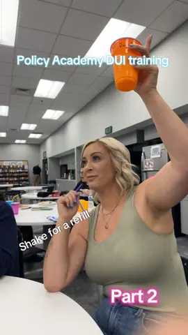 Police Academy DUI training. #dui #policeacademy #WPD #policewives  #karaoke #policedepartment #fieldsobrietytest #girlsnight #dontdrinkanddrive 