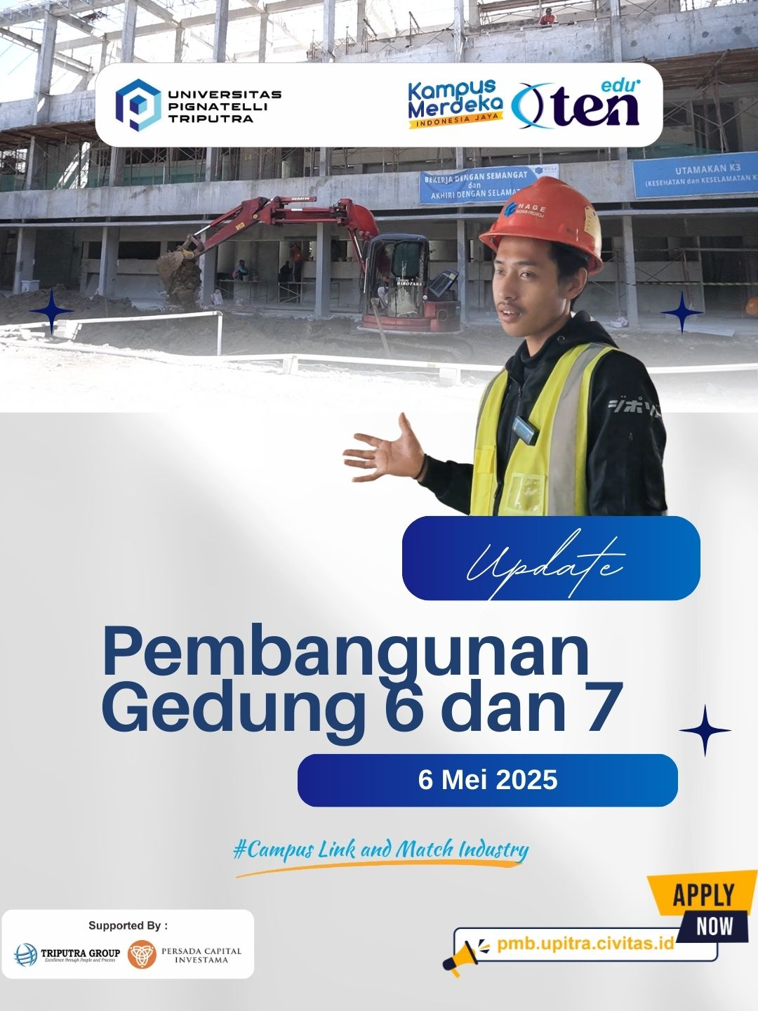 🎥 PROGRES TERBARU PEMBANGUNAN KAMPUS UPITRA! Udara makin lega, air makin lancar, dan atap makin kokoh! 💨🚿🏠 ▶️ Pembuangan udara tiap ruangan? DONE ▶️ Saluran pipa air di setiap lantai? OTW! ▶️ Genteng tanah liat sudah mulai terpasang! 🔨 Stay tuned, kampus masa depan makin dekat! 💥 Tag temanmu yang kuliah di UPITRA! 👇 #PembangunanUPITRA #fyp #kampusimpian #gedung #TiktokKampus #KampusBaru #UpdatePembangunan #tiktokedukasi #arsitekturindonesia #PipaAir #GentengTanahLiat #kampuskeren #TiktokFYP #FYPIndonesia #campus #fypage