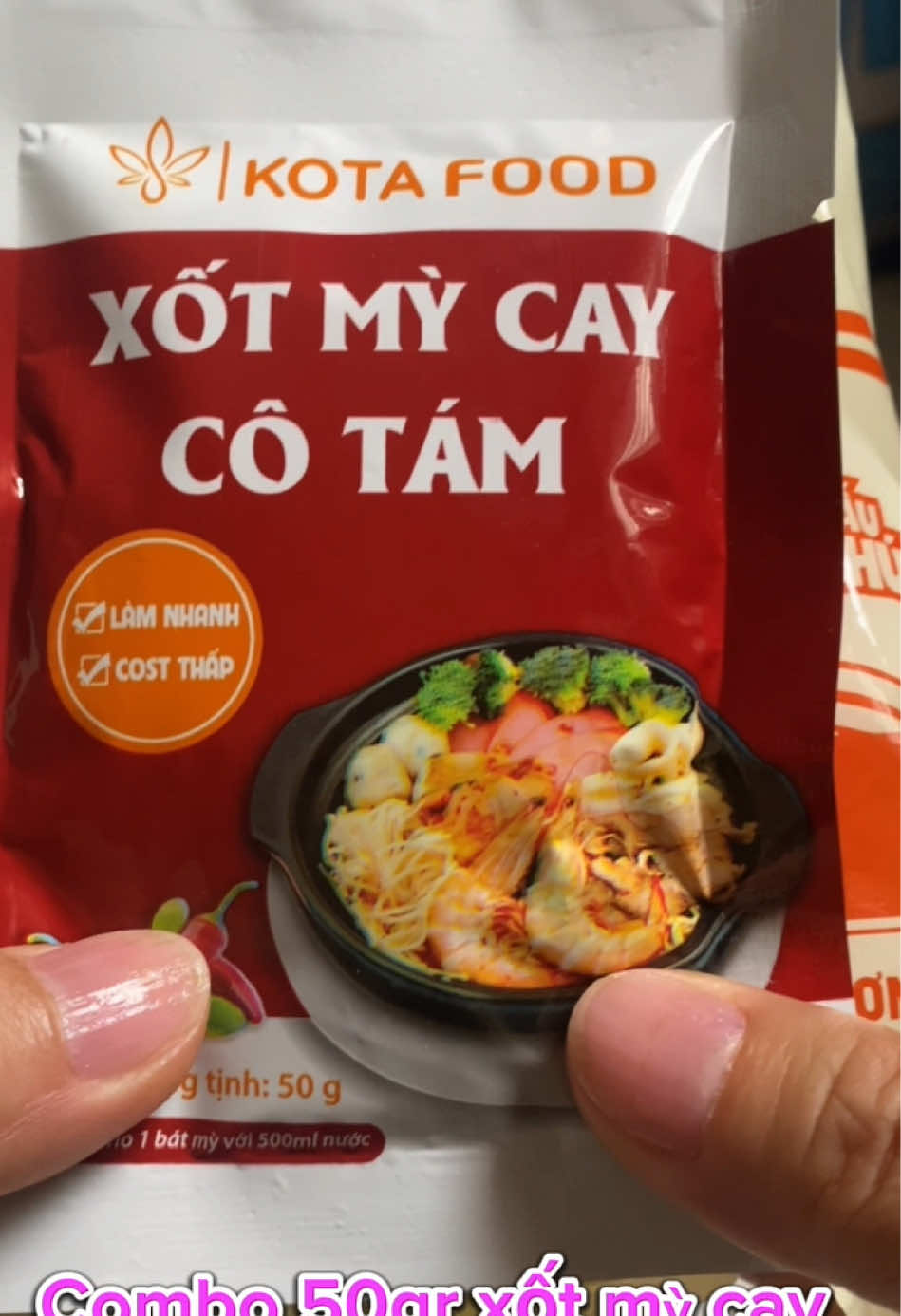 Combo 50gr xốt mỳ cay Cô Tám + 1 gối mì Koreno vị kim chi chưa tới 10k #mi #micay #micaycotam #cotam #mikoreno #tiktokshop #ngoc2255 #sanphamtot 