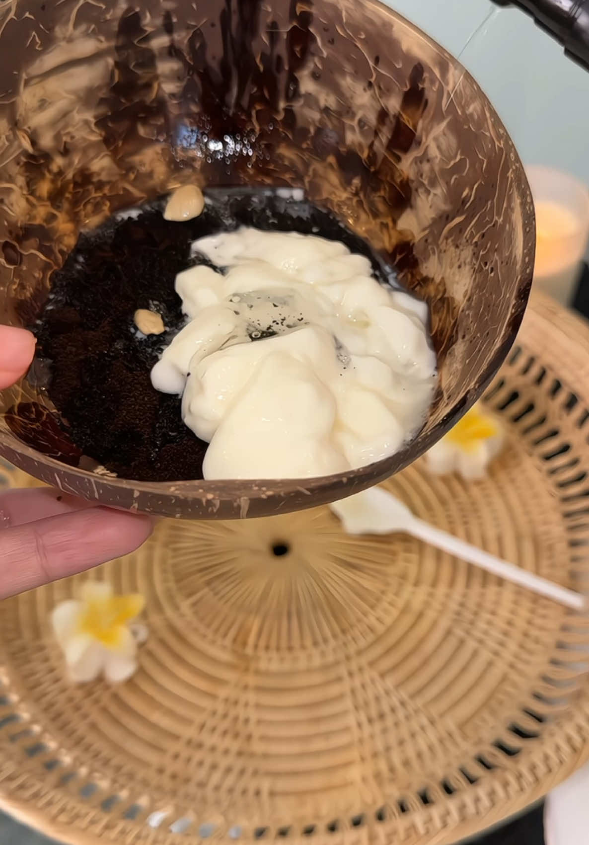 ធ្វើស្ក្រាប់កាហ្វេនៅផ្ទះងាយៗ#food #foryoupage❤️ #