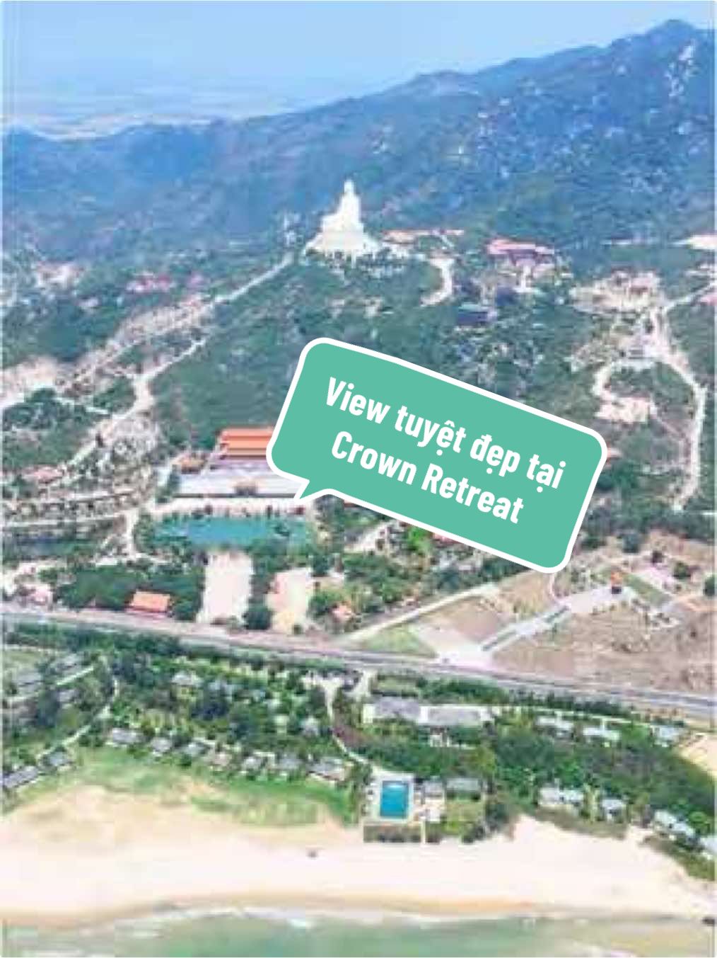Toàn cảnh view Crown Retreat Quy Nhơn resort, mặt hướng biển, lưng tựa núi tuyệt đẹp 😍 #quynhon #binhdinh #dulich #dulichquynhon #crownretreatquynhon #resortquynhon #traveltiktok #xuhuong 