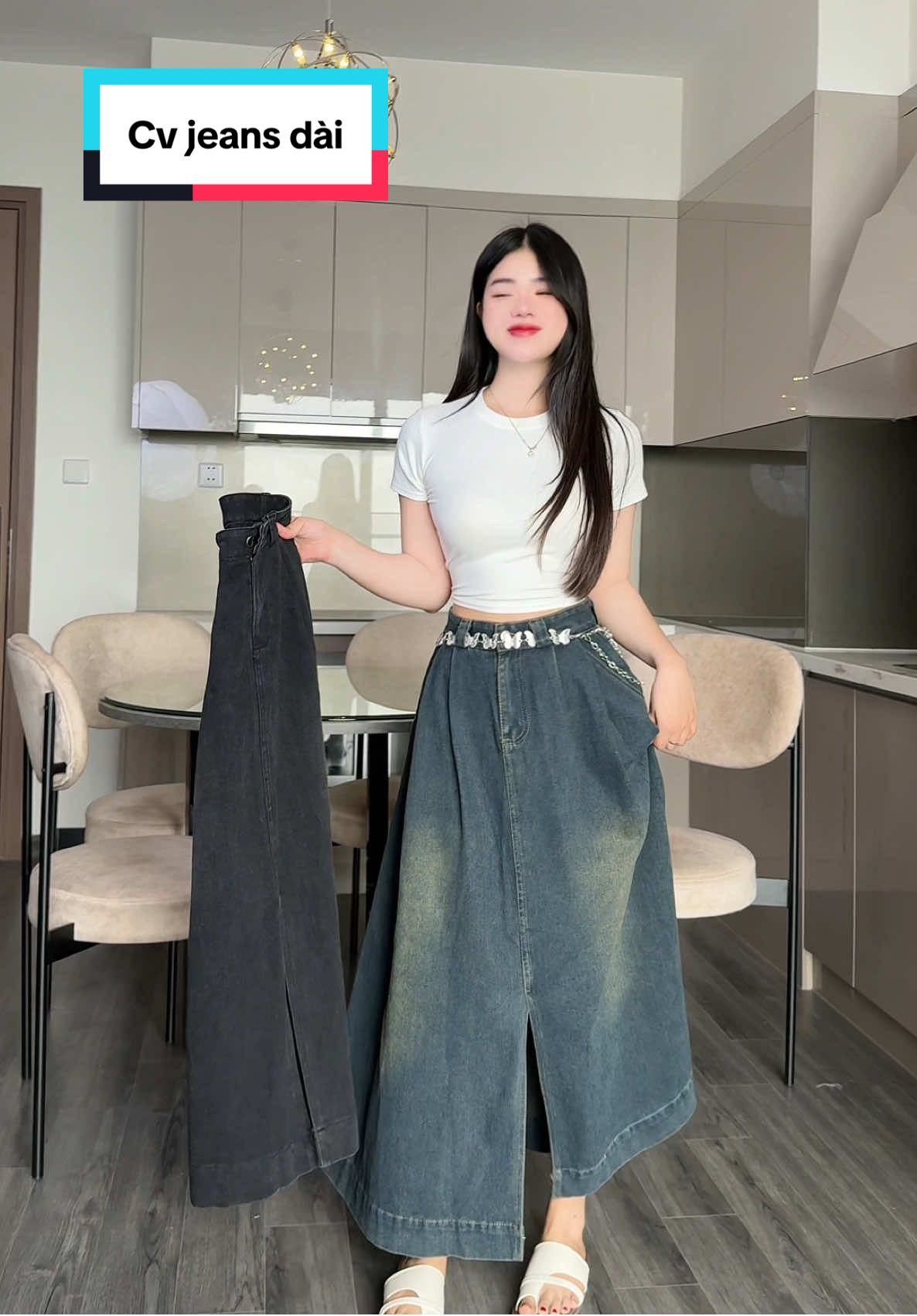 Cv jeans dài mặc hack chân lắm chị em ơii 🥰 #huynhchang00 #huynhchang #huynhchangreview #review 