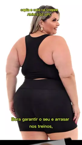 Confiança, estilo e conforto no treino! Quem disse que plus size não arrasa? Bora brilhar com esse conjunto top + shorts maravilhoso! #plussize #lookdodia #modafitness #autoestima #vemcomigo #fashion #style #trend #foryou #tiktokbrasil #confiança##