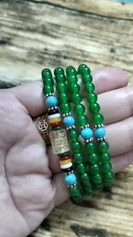 Đá mã não xanh 108 hạt quấn 4 vòng tay  #daphongthuy #danhantao #vongphongthuy #trangsucphongthuy #dzi