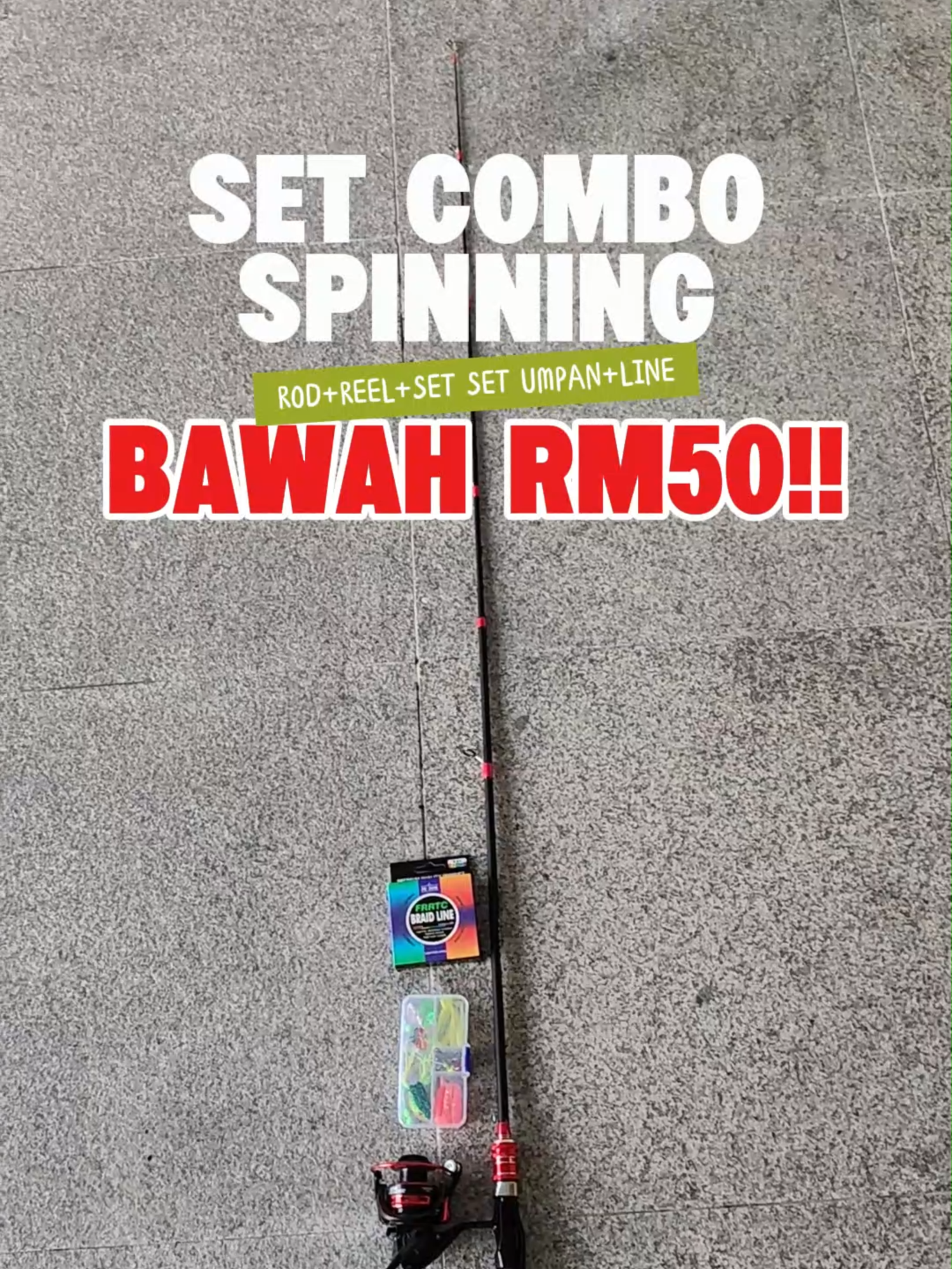 Top Budget Combo Set Spining. Harga x sampai RM50, kualiti padu. 8-15 Lb boleh guna gewang 8-25 gram. Hollow carbon rod tip. Reel KM3000. FREE GIFT Set umpan + Fishing Line. #rodmurah #fishingreels #spinningreel #budgetfishing, #fishingtips #bestspinningreel #daiwa #castingrod #fishingpole #fishingreel #fishinggear #pancing #outdoorsports #angling #fishingseries #frrtc #frrtcmalaysia