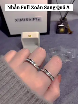 🔥Nhẫn full xoàn, sang chảnh lấp lánh. Titan cao cấp không han gỉ, tắm giặt thoải mái. Bền hơn người yêu cũ. #titan #sst #nhan 
