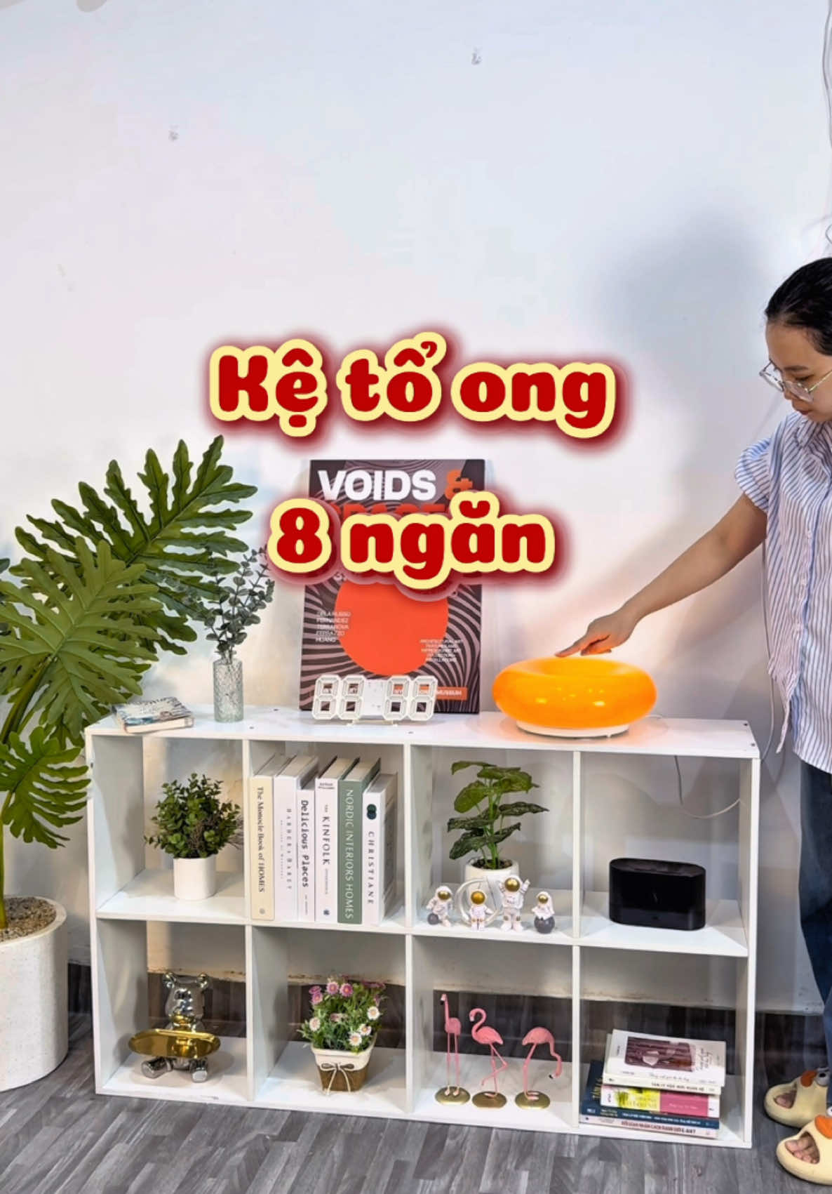 Kệ tổ ong 8 ngăn decor nhà #ketoong #ketoong8o #kesach #tusach #ketoongdatang 
