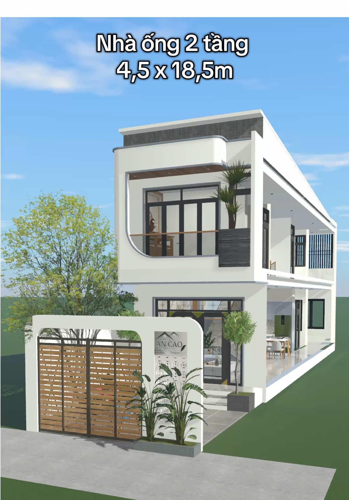 Nhà ống 2 tầng 4,5 x 18,5m Chỉ 3tr cho bản tk đồ hoạ như trên ạ, Ae cần tk hay đã có tk mặt bằng nhưng chưa hình dung đc, cần lên đồ hoạ 3D thì inbox em ạ zalo Ancao 0976677802 #thietkenhadep  #nhaong #thietkenoithat  #nhadep  #thietke3d 