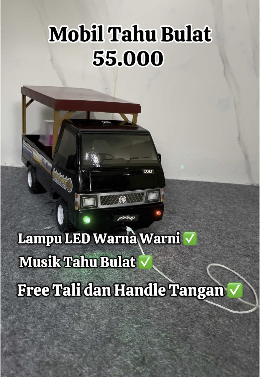 Produk baru di toko kami nih bunda ada mobil L300 tahu bulat buruan Checkout sebelum kehabisan promonya 💕  #mainanmobil #mainanpickupl300 #mainanmusik #fypage #viraltiktok #mainanviral 