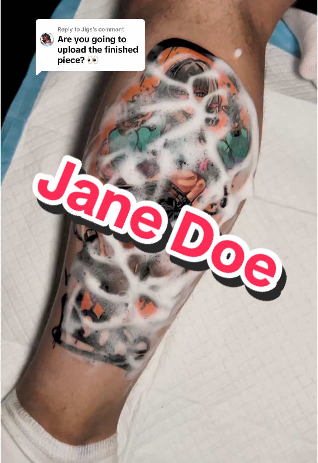 Replying to @Jigs Jane Doe from ZZZ results, follow my IG for more content #tensaitattoo #tattooukraine #animetattoo #anime #tattookyiv #janedoe #zenlesszonezero #zzz 