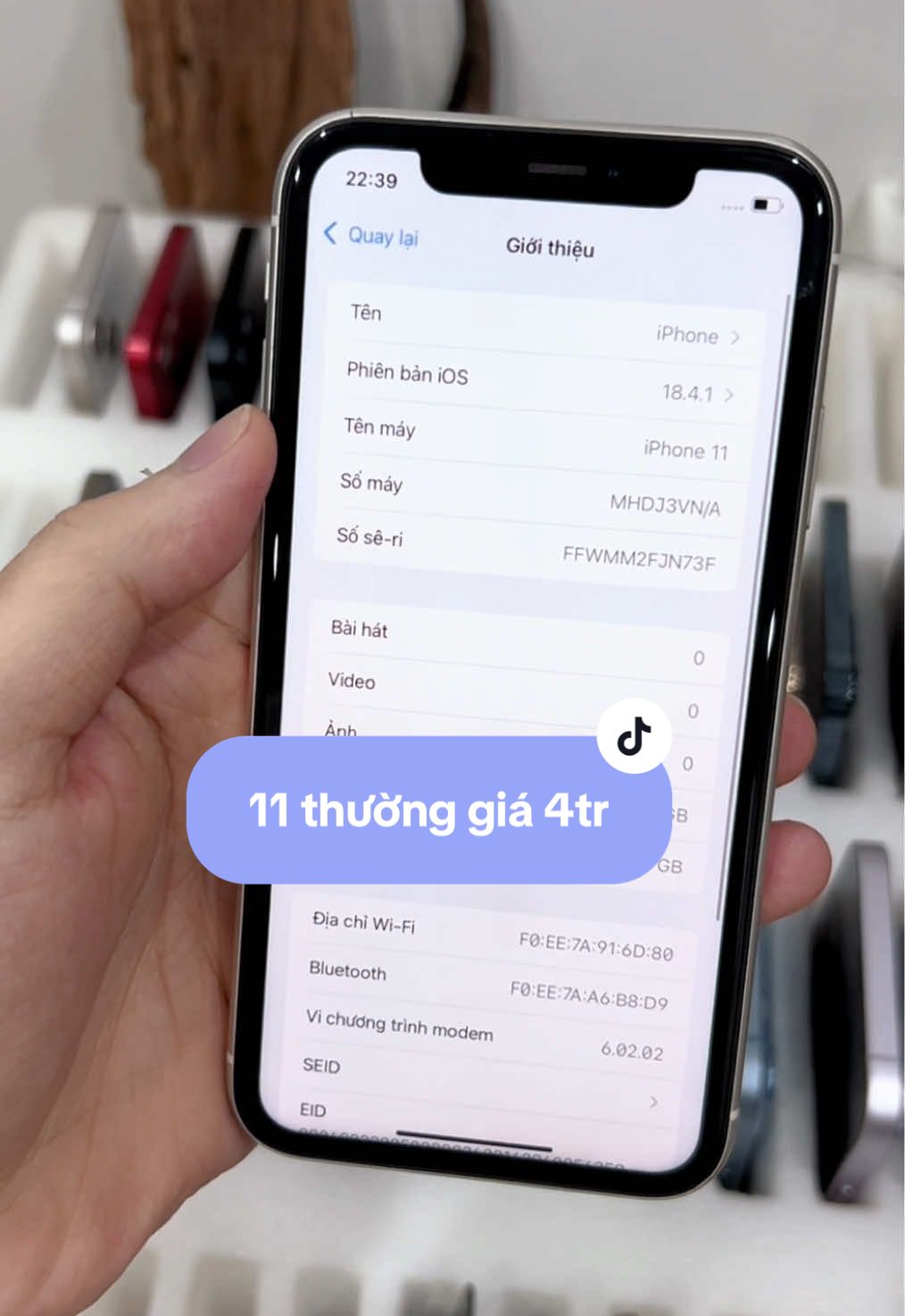 CHỈ VỚI 4TR Thanh lý nhanh cây 11 thường, máy đẹp full cn  bản 128gb #hssv #apple #hanoi #tragop #LearnOnTikTok 
