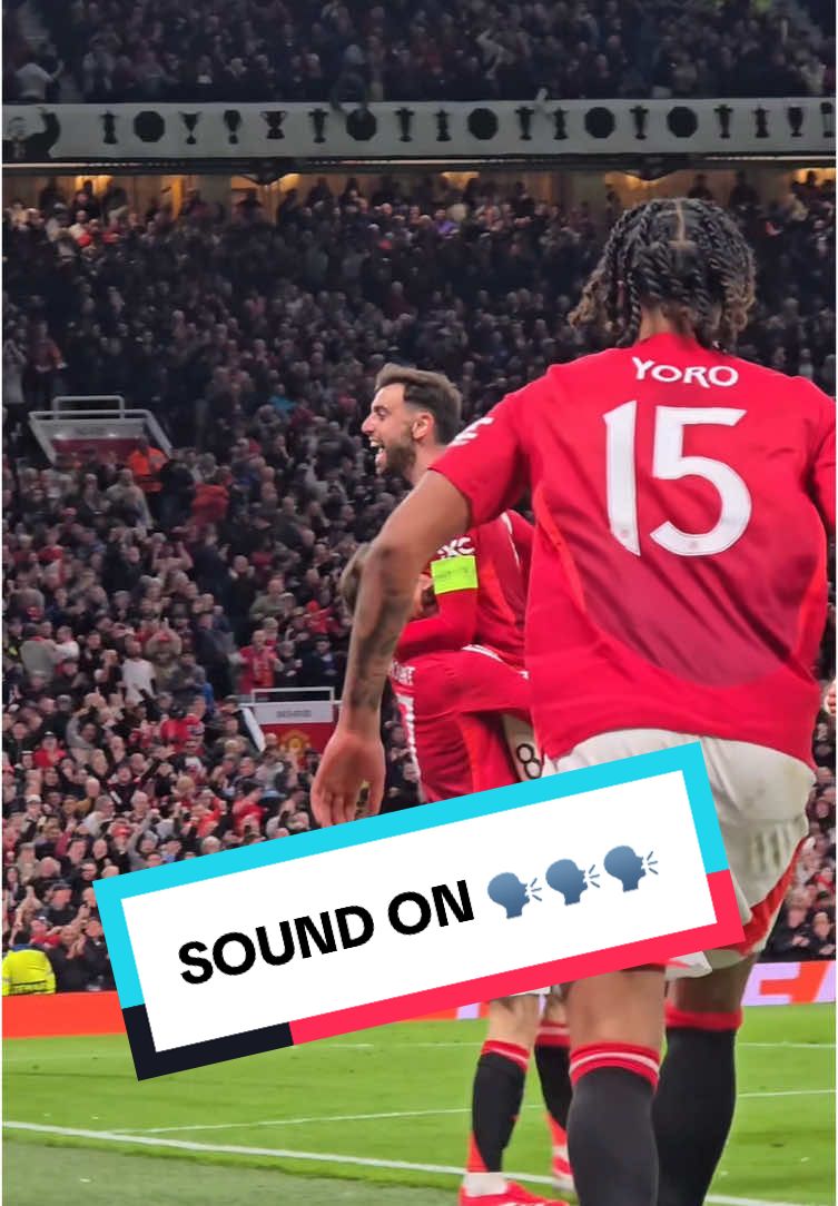 Listen to Old Trafford roar 🔊🔥 #MUFC #ManUtd #MasonMount #OldTrafford #EuropaLeague 