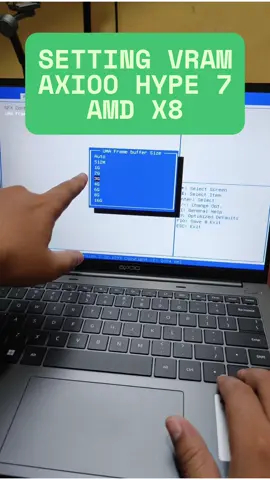 Setting VRAM AXIOO Hype 7 AMD X8, bisa 16GB 😱 #laptop #axioo #hype #fyp #laptopmurah #tipsandtricks 