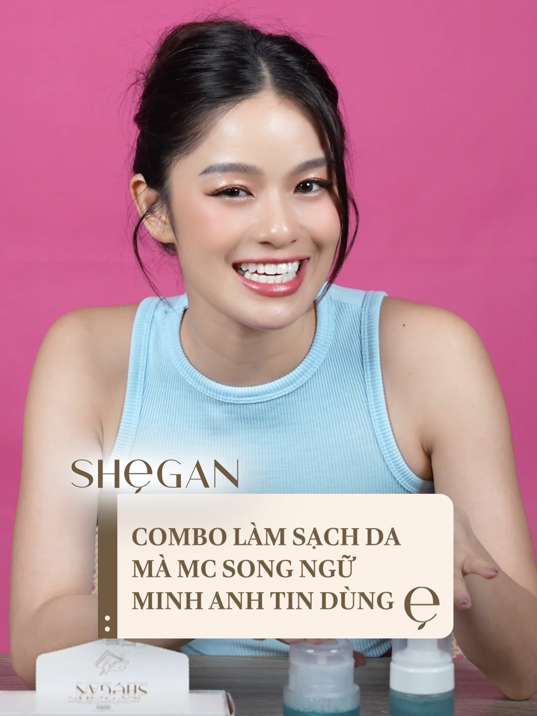 Muốn da khỏe, sáng mịn thì đừng quên bước làm sạch nha các nàng ơi. Diễn viên - MC song ngữ Minh Anh thích mê combo nước tẩy trang + sữa rửa mặt thuần chay nhà SHeGAN. Sản phẩm với chiết xuất từ thiên nhiên, lành tính cho cả da nhạy cảm, mẹ bầu, mẹ bỉm dùng thoải mái luôn 💚 Ai muốn da sạch sâu, căng mướt thì chốt liền đi nha. #shegan #sheganvietnam #vegancosmetics #plantbased #cleanbeauty #myphammebau #myphamthuanchay #thuanchay #lamdep #nuoctaytrang #micellarwater #nuoctaytrangshegan #suaruamat #suaruamatshegan #fda #cgmp #muataitiktok #xuhuonglamdep #chiendichkhuyenmai #sandealthantoc #Lifestyle #trending #xuhuong #foryou #MeAMinhAnh #MCMinhAnh