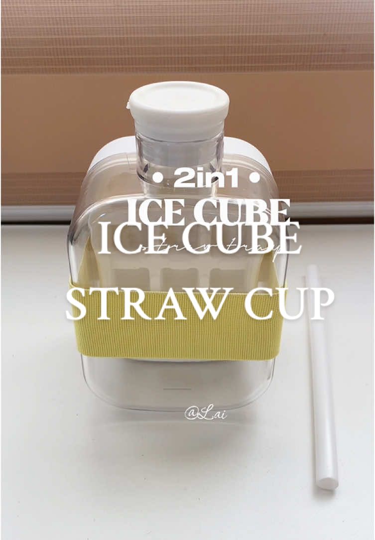 Push-type food grade silicone 2in1 Ice Cube straw cup 🧊✨ #2in1icebucketmolder #icetray #icecube #icecubecup 