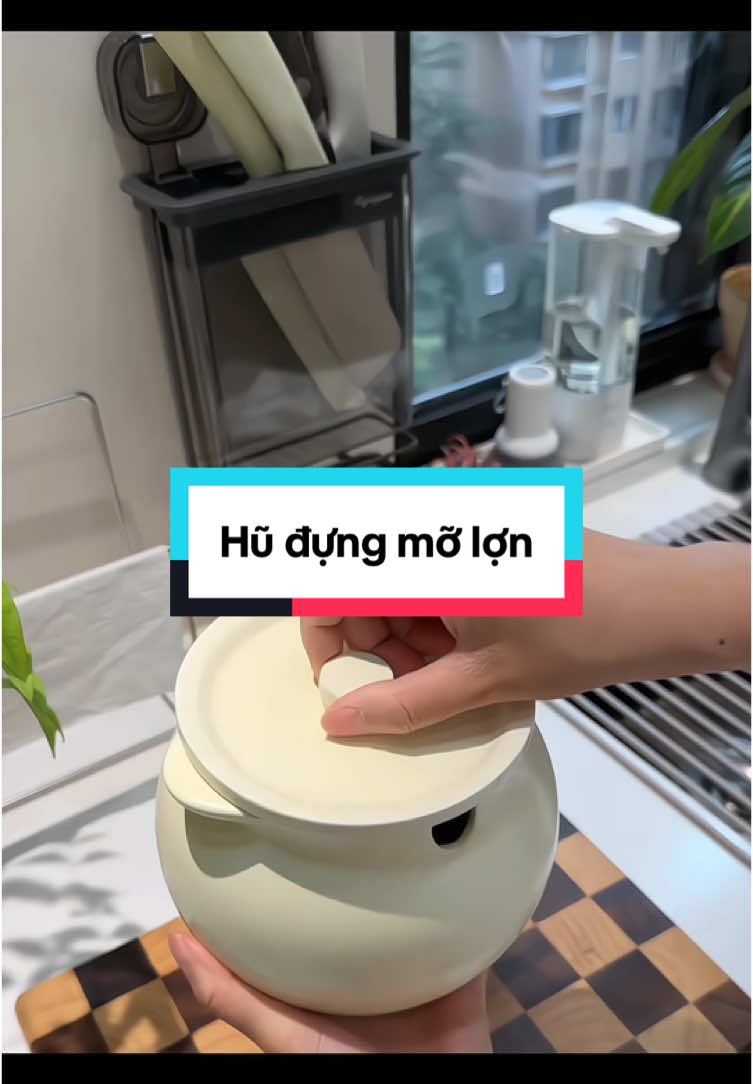 Hũ đựng mỡ lợn #giadungthongminh #giadungtienich #fyp #nộitrợ #hudungmo 