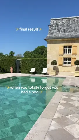 summer is defrosting ✨ @Kulani Kinis 🌺 #photoshootlocation #pool #chateau #paris #france 