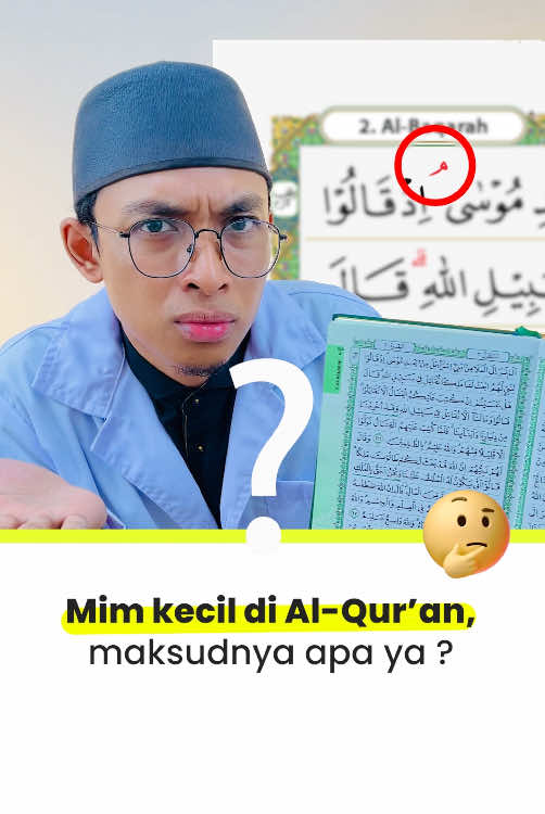 Baru tau 😓 ternyata mim kecil di Al-Qur’an bentuk dan maksudnya beda-beda Ada yang buat berhenti (waqof lazim), ada juga yang buat hukum iqlab. Kenapa tanda mim kecil dipakai buat Iqlab dan Waqof Lazim? 1. Iqlab Karena Kalau ada nun sukun atau tanwin ketemu huruf ba’ (ب), suara “nun” berubah jadi suara mim yang berdengung. Nah, supaya lebih org tau kalau nunnya diubah jadi suara mim, para ulama pakai tanda mim kecil di atas nun sukun atau tanwin itu. 2. Waqof Lazim Tanda mim kecil pada waqof lazim dipakai karena kata “mim” sendiri adalah singkatan dari kata Arab “لازم” (lazim), yang artinya “wajib” atau “pasti”. Jadi, kalau ketemu tanda mim kecil ini, artinya kita harus berhenti. Jadi intinya, mim kecil dipilih karena nun mati pada iqlab suaranya berubah jadi mim dan keharusan berhenti pada Waqof Lazim #ngajilagi  #tajwid #fyp #belajar #alquran #samasamabelajar 
