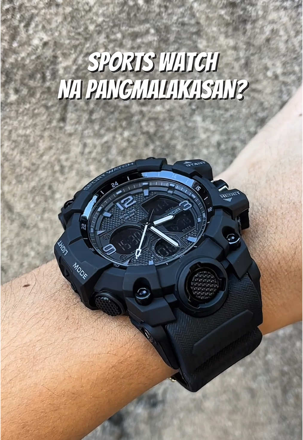 eto talaga ang tunay na sportswatch ganda at tibay @SANDA PH Official! #sportswatch #shockproof #waterproof #impactproof #sportwatch #dualdisplaywatch #sanda 