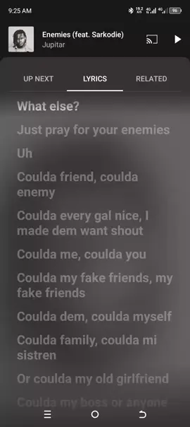 Enemies #sarkodie #runtown #lyrics #enemies #viralsound 