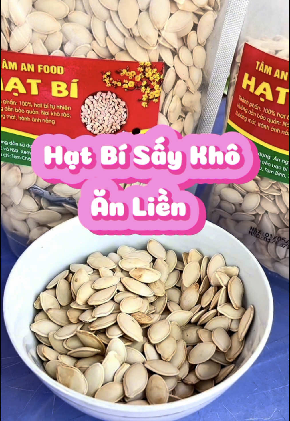 Hạt bí sấy ăn khô ăn liền #anvat #hatbisaykho #hatbi #xuhuong 