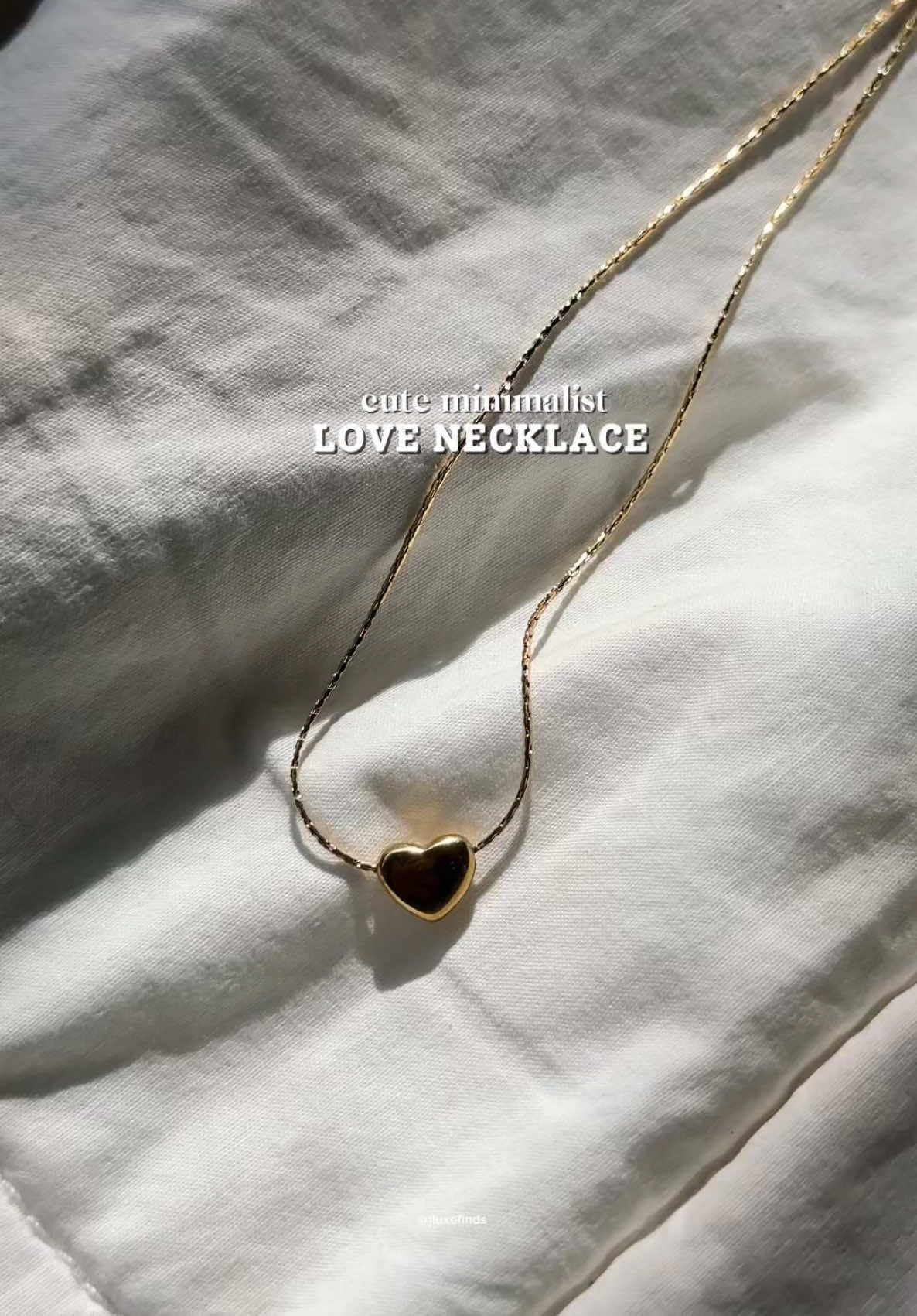 This is your sign to buy this necklace!! Soooo pretty and elegant! ✨ #lovenecklace #heartnecklace #necklace #minimalist #gold #accessories #fyp #viral #trending 