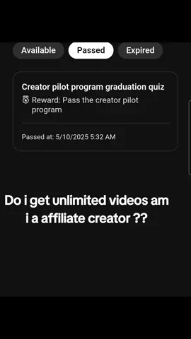 I took the quiz and I passed and graduated the pilot program.  So does this mean no more stressing to get 5k followers? #quiz #pilotprogram #graduated 