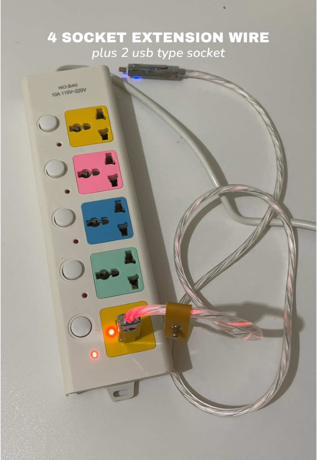 Ang galing netong extension wire kasi may usb type socket na sya! #extension #extensionwire #multifunctionsocket #multifunctionoutlet #outlet 
