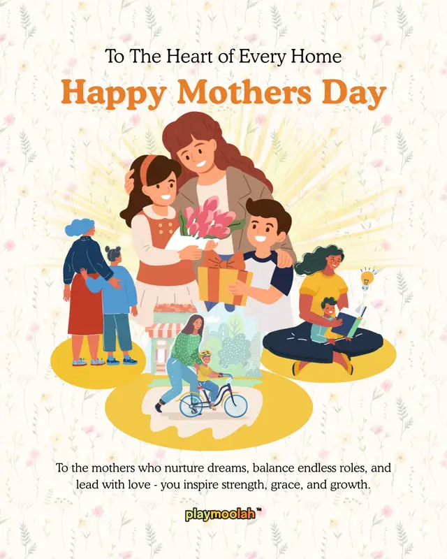 To the hearts that hold families together — Happy Mother’s Day to every single amazing mom out there! 💓 Today, we celebrate the strength, sacrifice, and unconditional love of mothers everywhere. Your grace inspires us to grow, your dreams nurture our future, and your love lights the way. #MothersDay #PlayMoolah #FinancialWellbeing #FinancialEmotionalResilience #communitysupport 