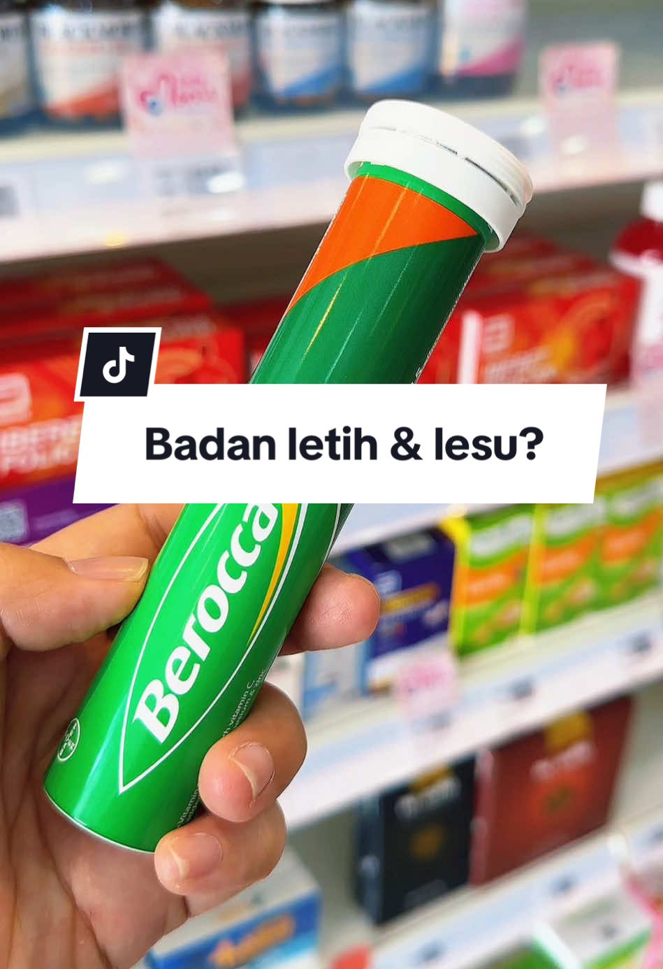 Replying to @Kualikitchen Badan terasa letih & lesu? Boleh try Berocca utk boost tenaga 💪🏼 #FarmasiBiruni #PilihanSelamat #Berocca #vitaminbcomplex 
