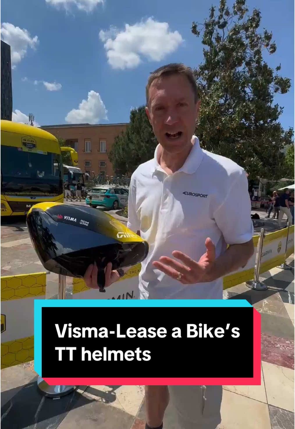 Jens Voigt explains the aerodynamics of Visma-Lease a Bike's 𝙝𝙪𝙜𝙚 time trial helmets  🗣️ #cycling #roadcycling #giroditalia
