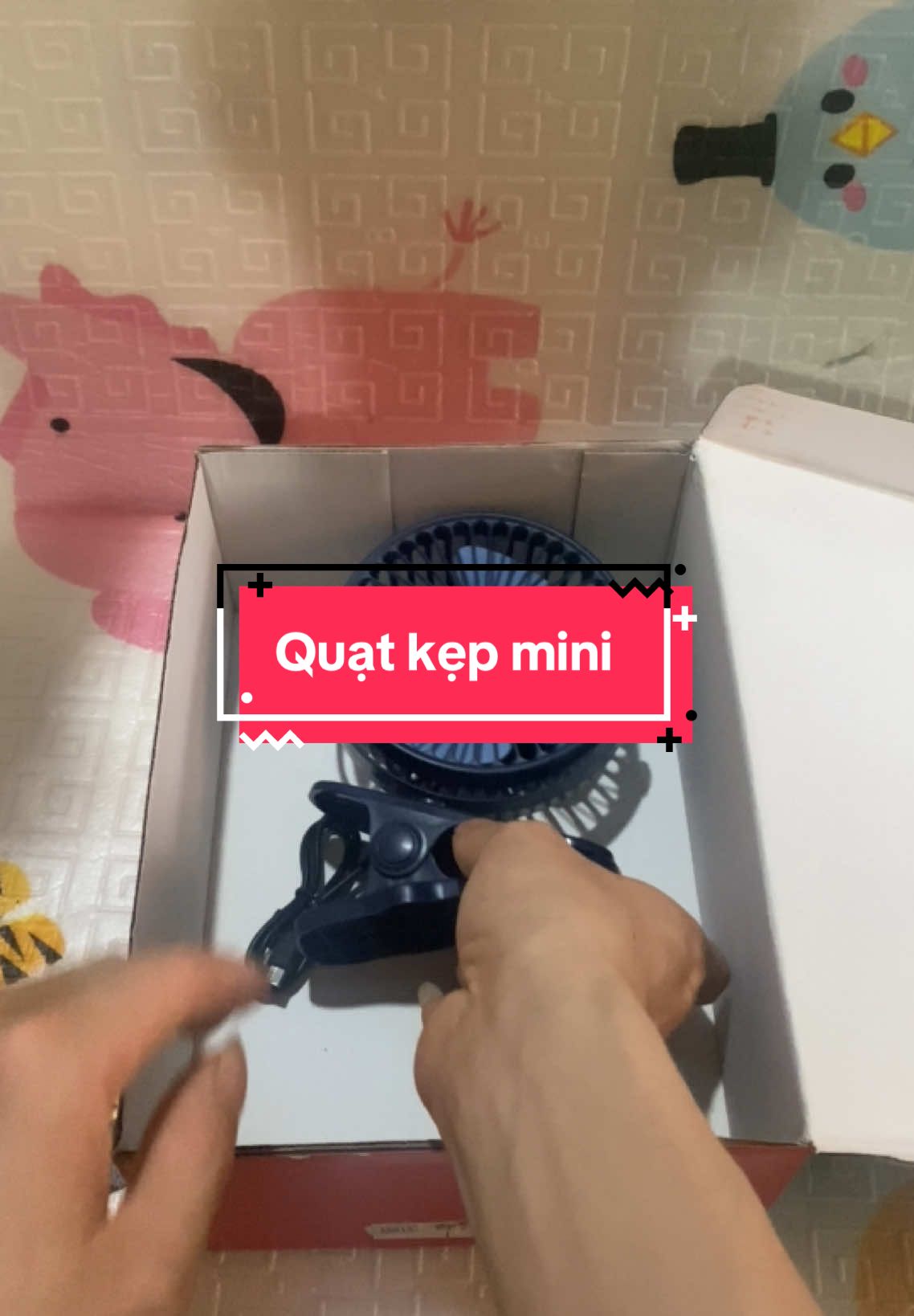 Quạt mini kẹp để bàn sạc tích điện xoay 360 độ #xuhuong #xuhuongtiktok #quat 