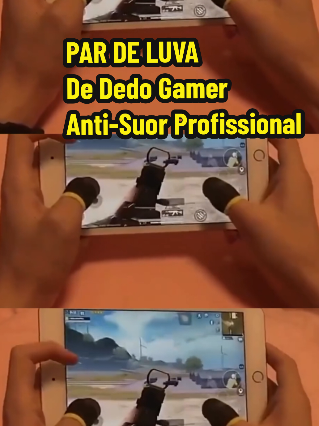 PAR DE LUVA DE DEDO GAMER ANTI-SUOR PROFISSIONAL PARA JOGOS MOBILE CELULAR PUBG RIFIT F...#TikTokShopChegou #luva#dedo#gamer#celular#viral