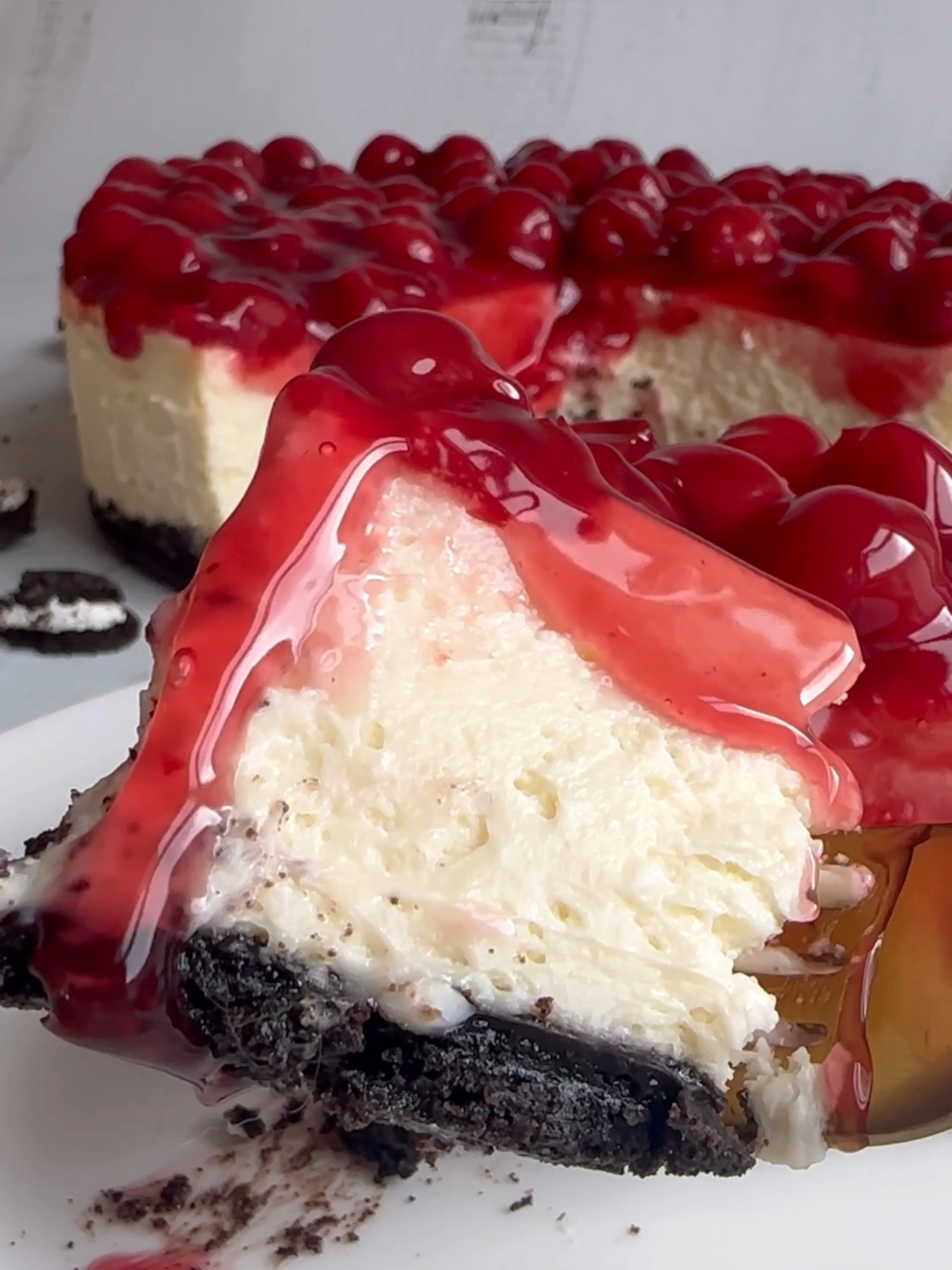 Baked Cherry Cheesecake. Goldengracekitchen.com. Search 