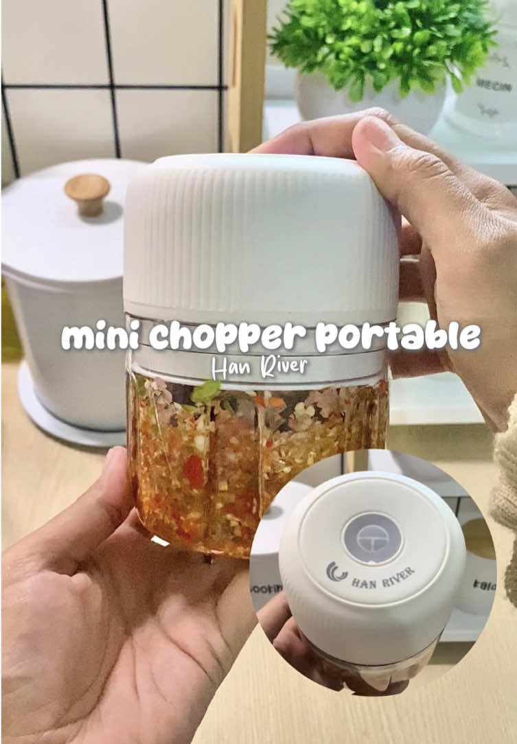 yang males ngulek jangan khawatir, pakai chopper mini portable dari Han River mempermudah hidupmu✨ #chopper #blenderportable #minichopper #blendermini #hanriver 