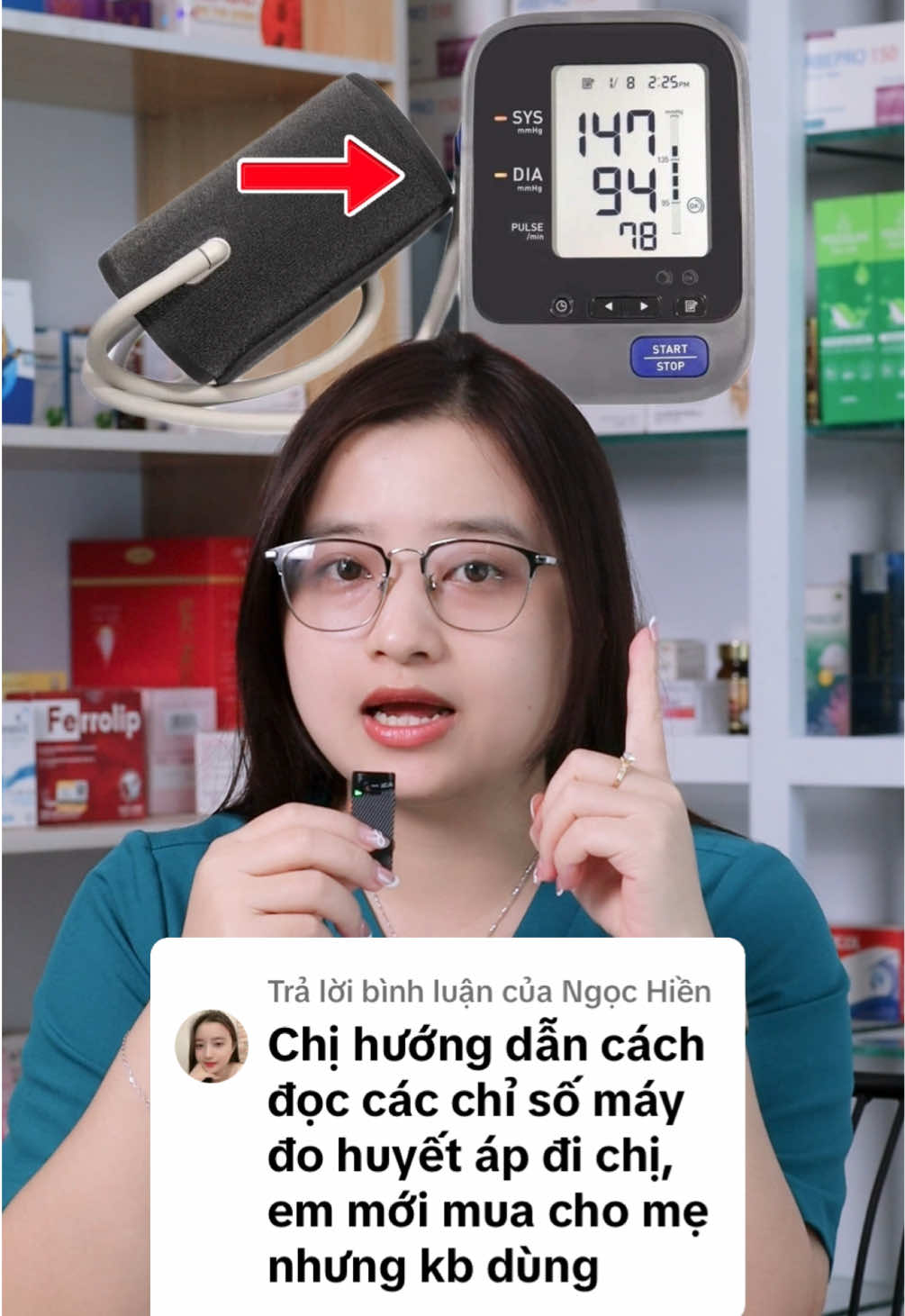 Trả lời @Ngọc Hiền  Cách đọc 3 chỉ số máy đo huyết áp tại nhà #songkhoe247 #ydgr #LearnOnTikTok 