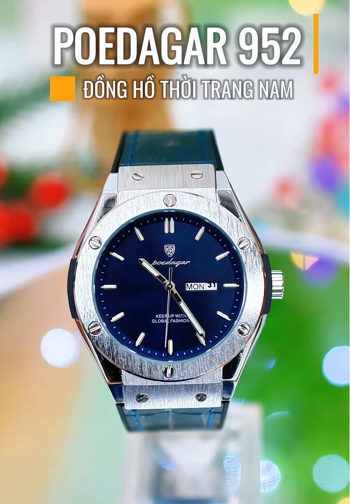 Đồng hồ thời trang nam poedagar 952 phong cách thể thao năng động #dongho #đồnghồ #donghonam #donghothoitrang #poedagar #poedagarwatch 