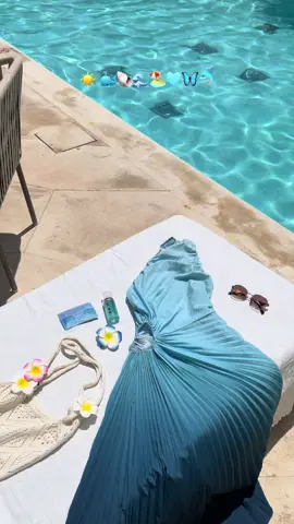Summer Vibes 🌊🐟🏖️☀️👒🐳🐚🩵 #Summer #summervibes #sea #resort #beach #girls #tan #explore #beachoutfit #blue #dresses #fyp #swimming #pool 